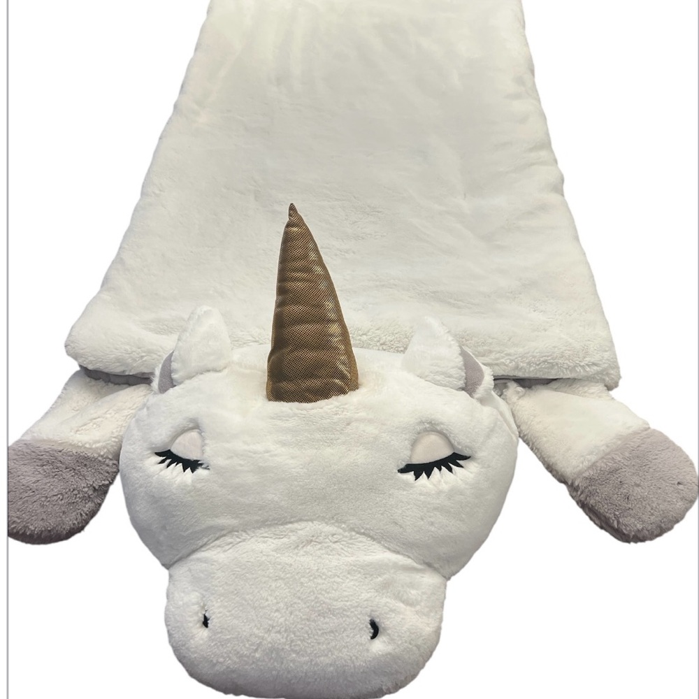White and Brown Unicorn Plush Bag